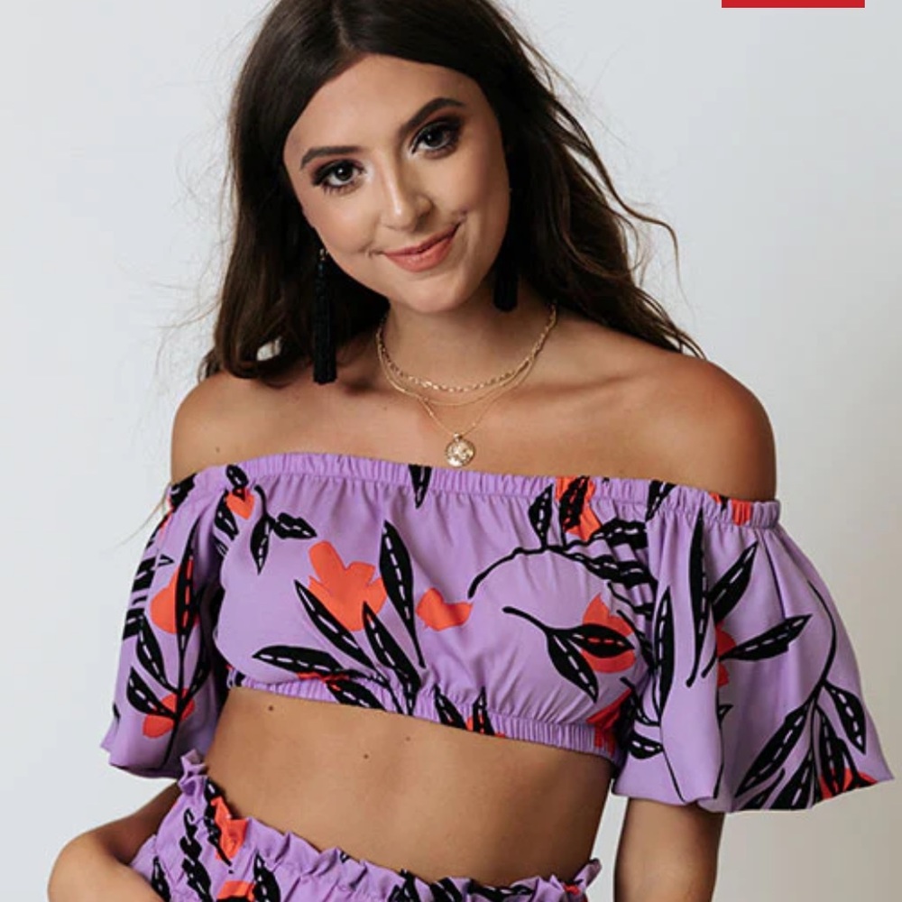 TYCHE - Off The Shoulder Crop Shirt
